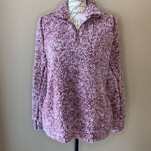 Weatherproof Sherpa teddy bear quarter zip fleece